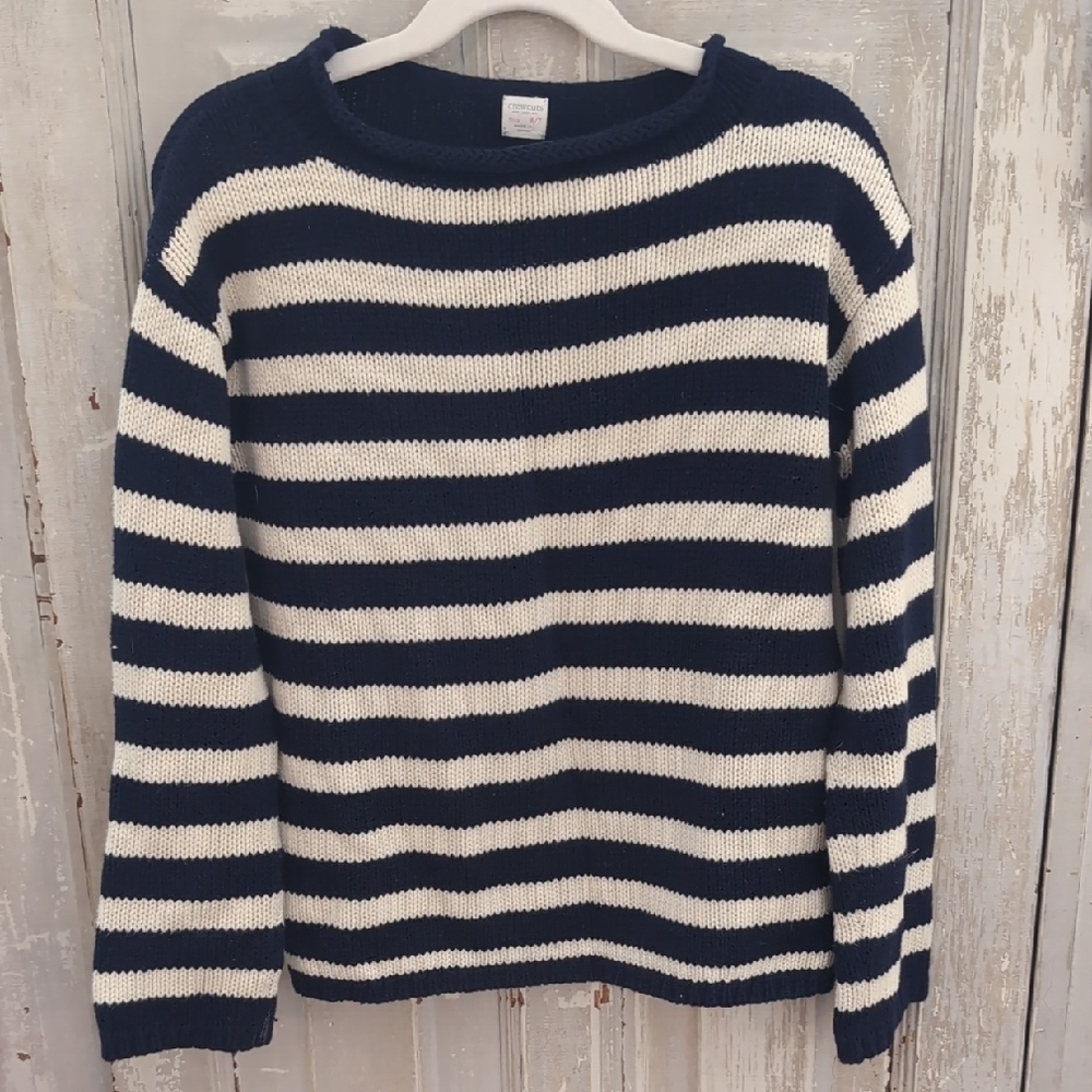 Crewcuts Navy and Cream Striped Sweater